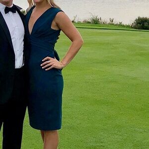 Anthropologie Teal Midi Dress